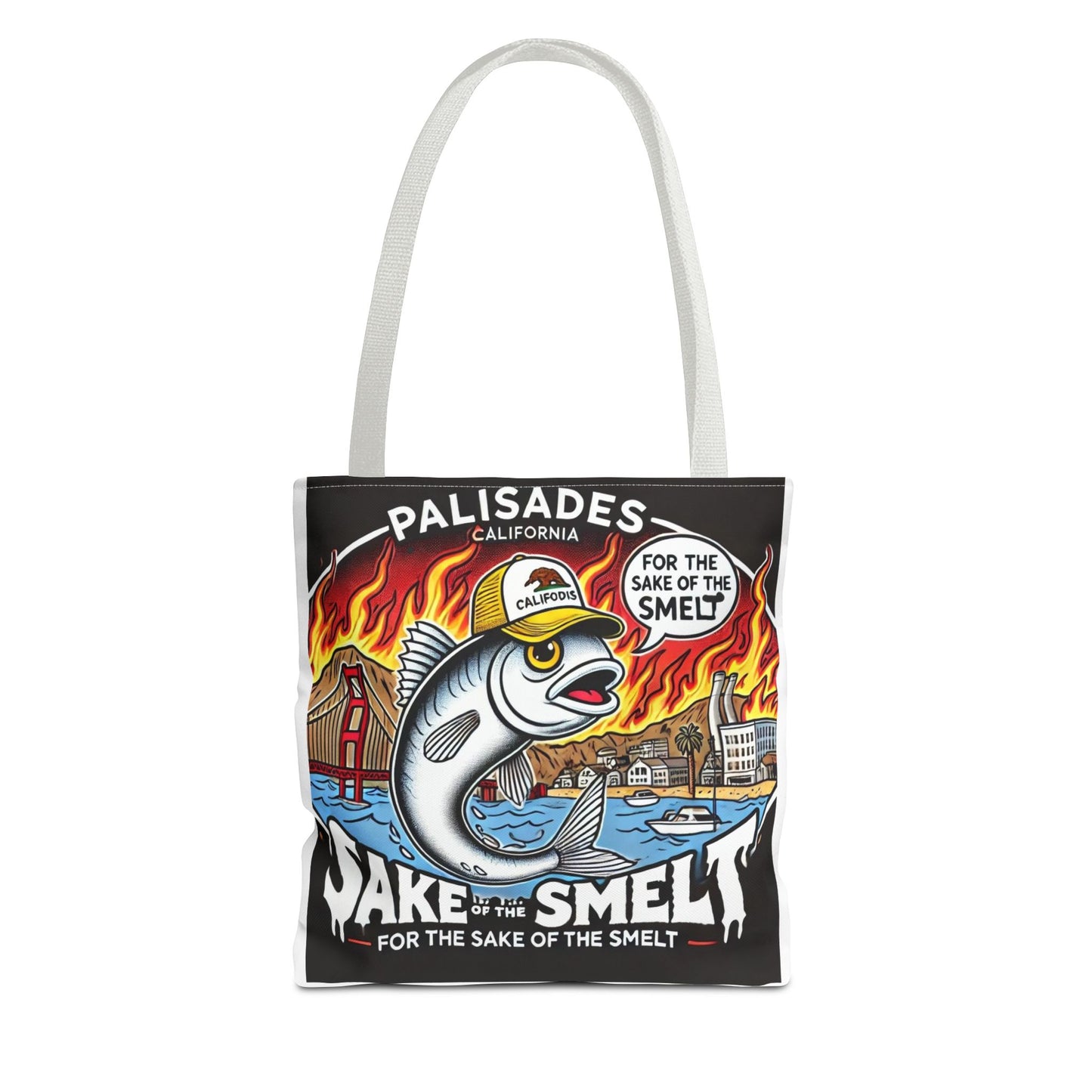 Wake of the Smelt Tote Bag - Funky Palisades California Design