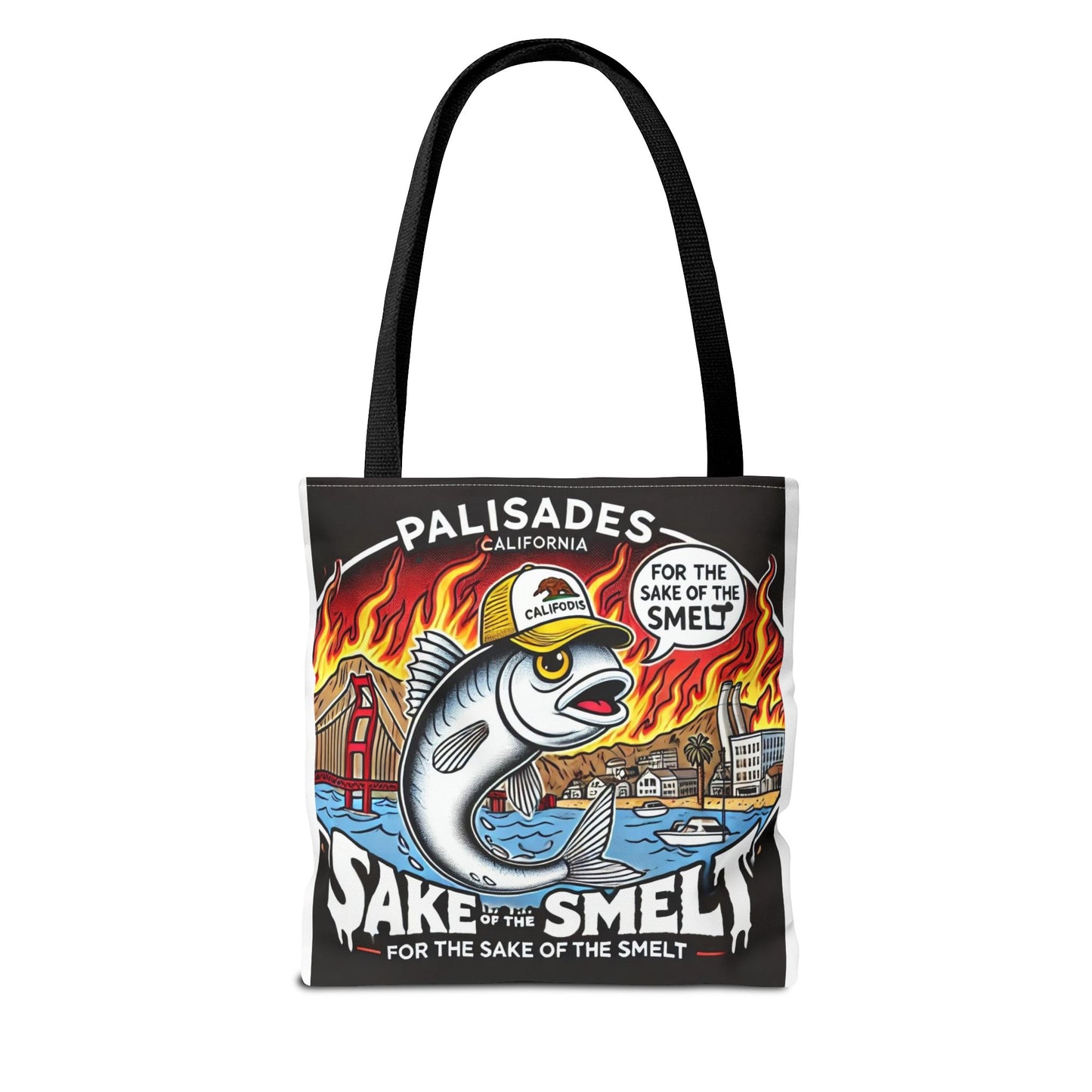 Wake of the Smelt Tote Bag - Funky Palisades California Design
