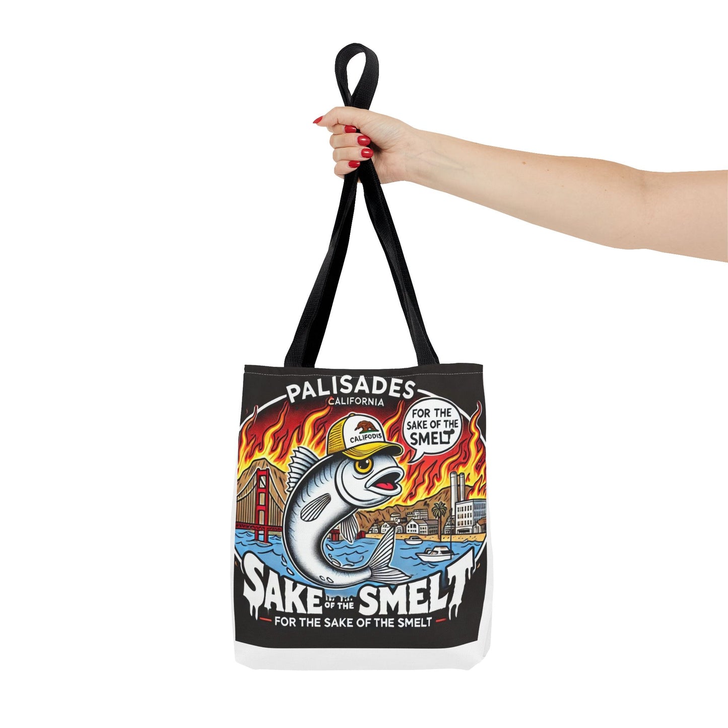 Wake of the Smelt Tote Bag - Funky Palisades California Design