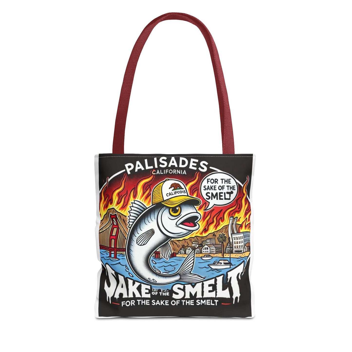 Wake of the Smelt Tote Bag - Funky Palisades California Design