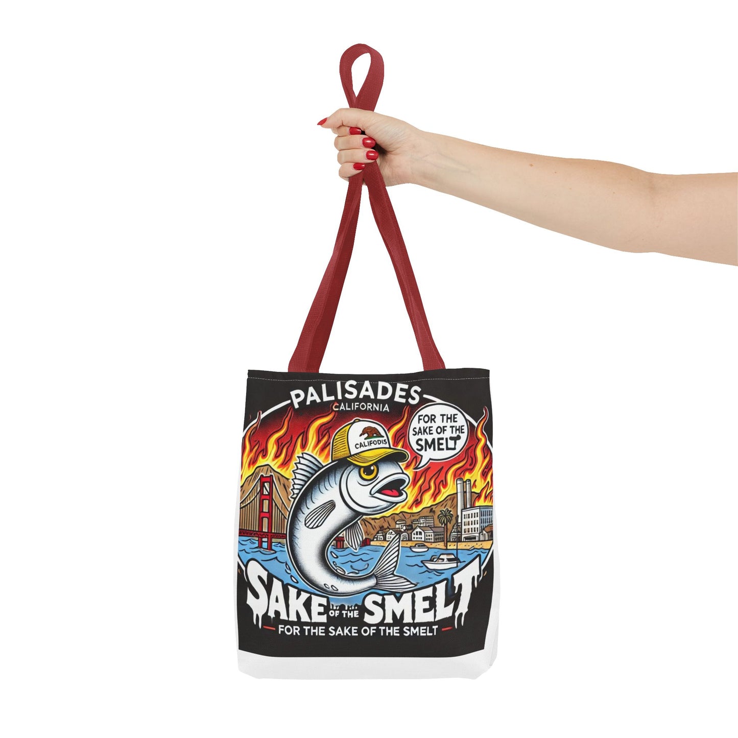 Wake of the Smelt Tote Bag - Funky Palisades California Design