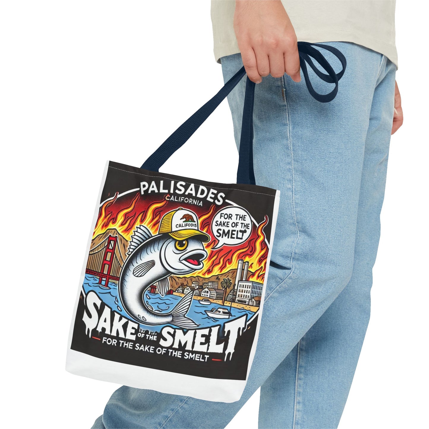 Wake of the Smelt Tote Bag - Funky Palisades California Design