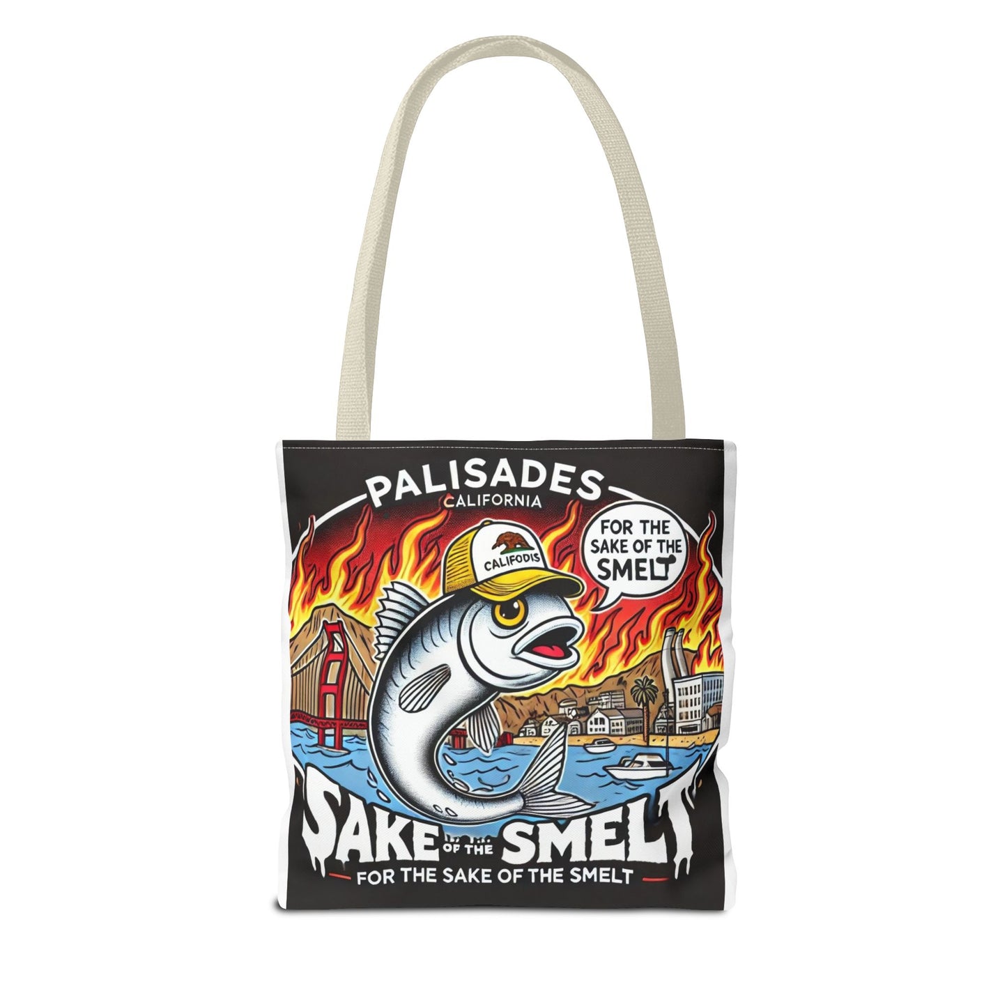 Wake of the Smelt Tote Bag - Funky Palisades California Design