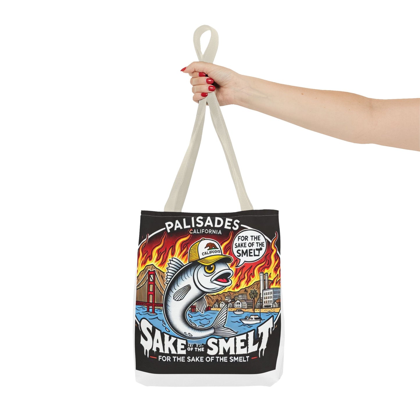 Wake of the Smelt Tote Bag - Funky Palisades California Design