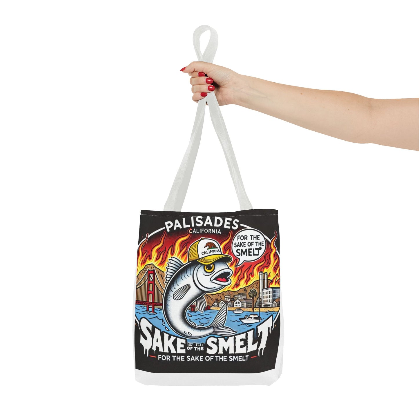 Wake of the Smelt Tote Bag - Funky Palisades California Design