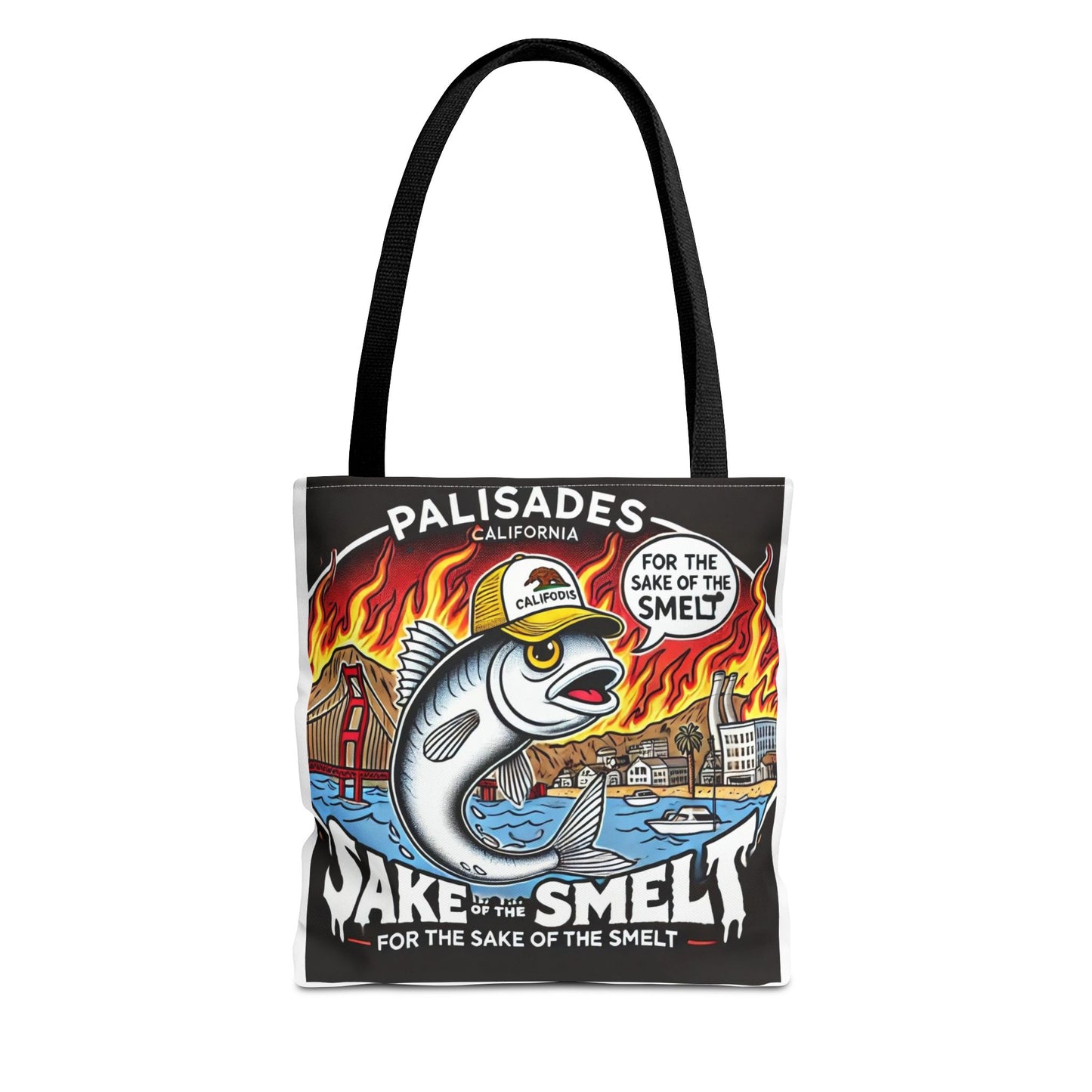 Wake of the Smelt Tote Bag - Funky Palisades California Design