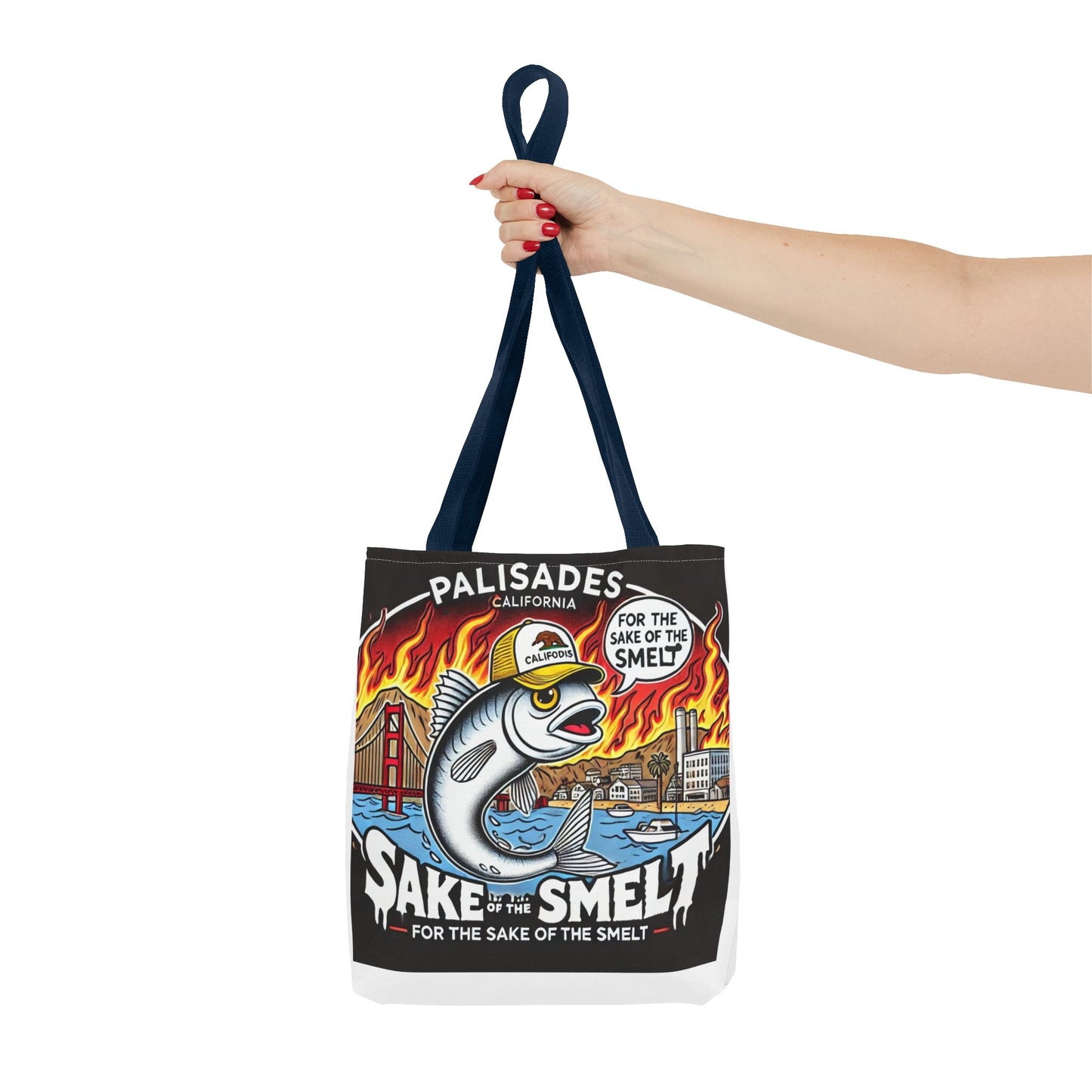 Wake of the Smelt Tote Bag - Funky Palisades California Design