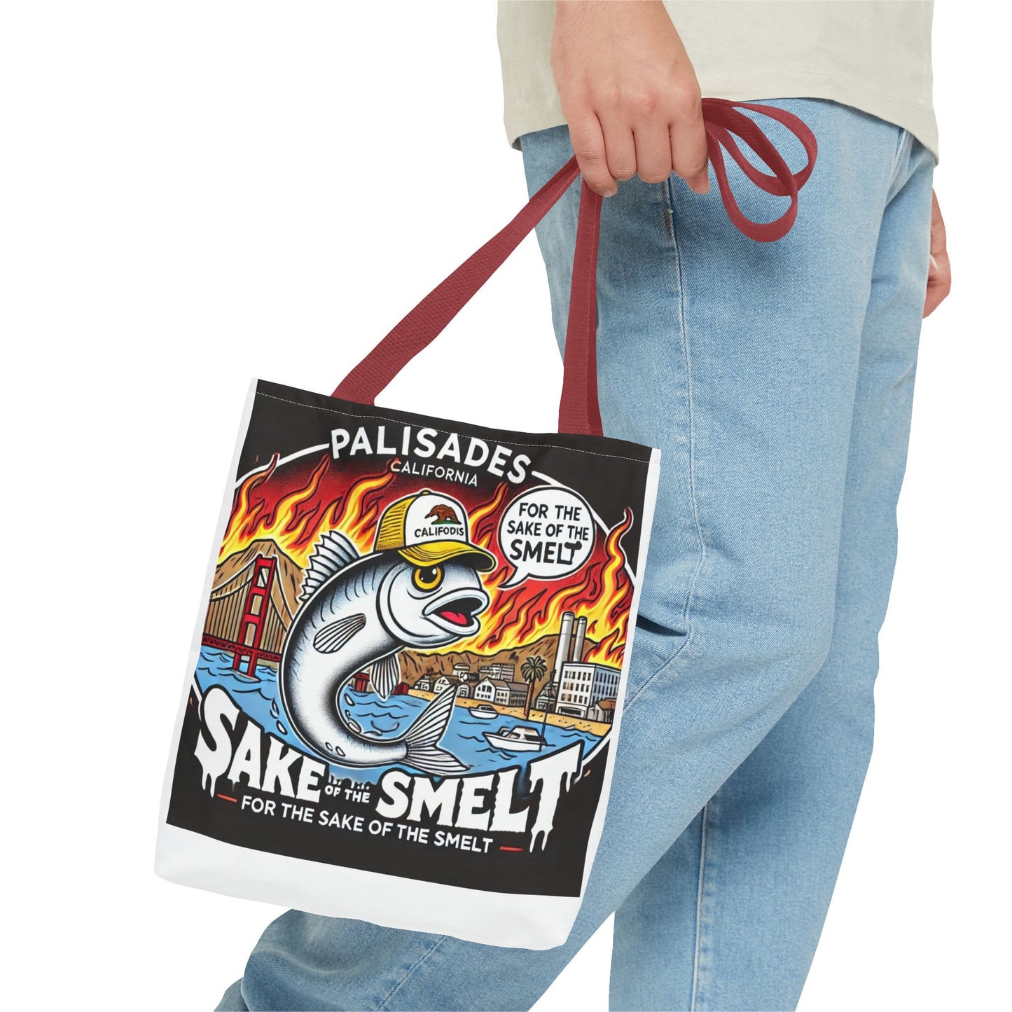 Wake of the Smelt Tote Bag - Funky Palisades California Design