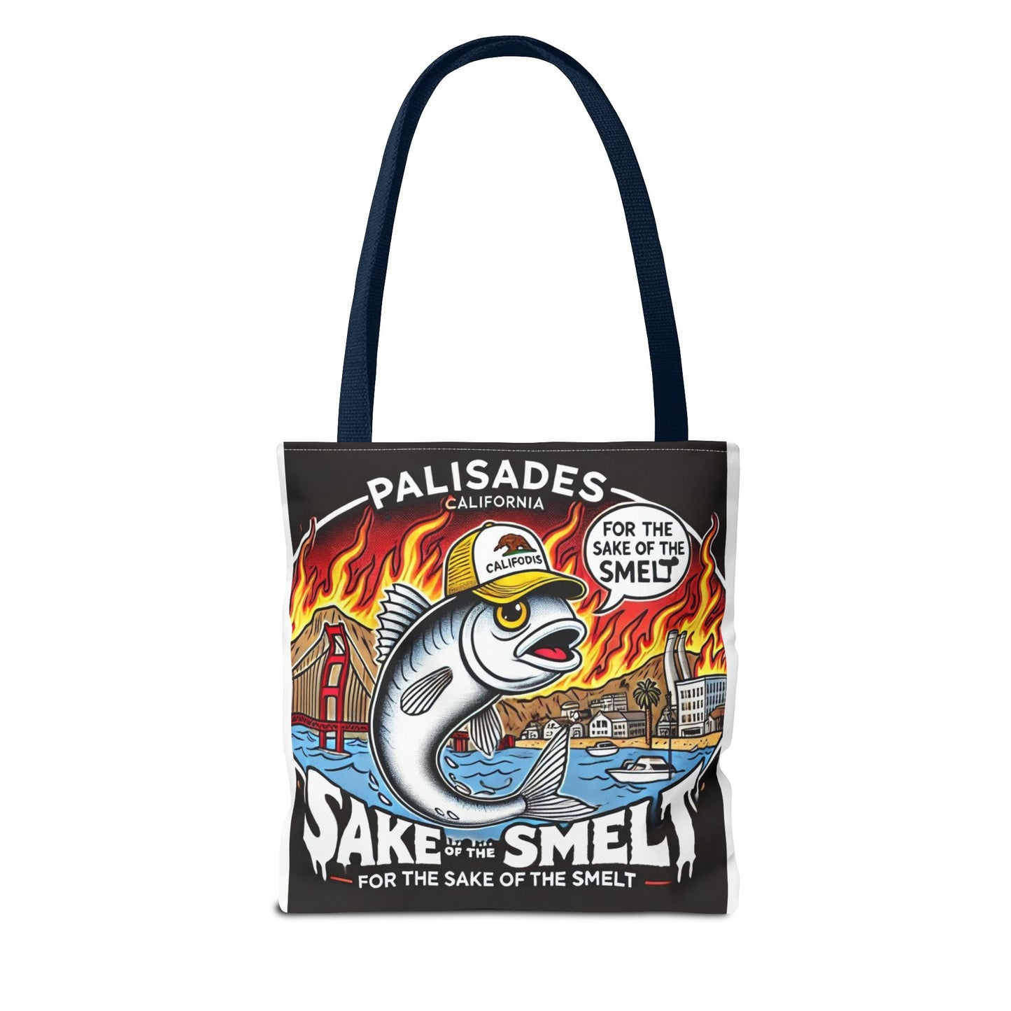Wake of the Smelt Tote Bag - Funky Palisades California Design
