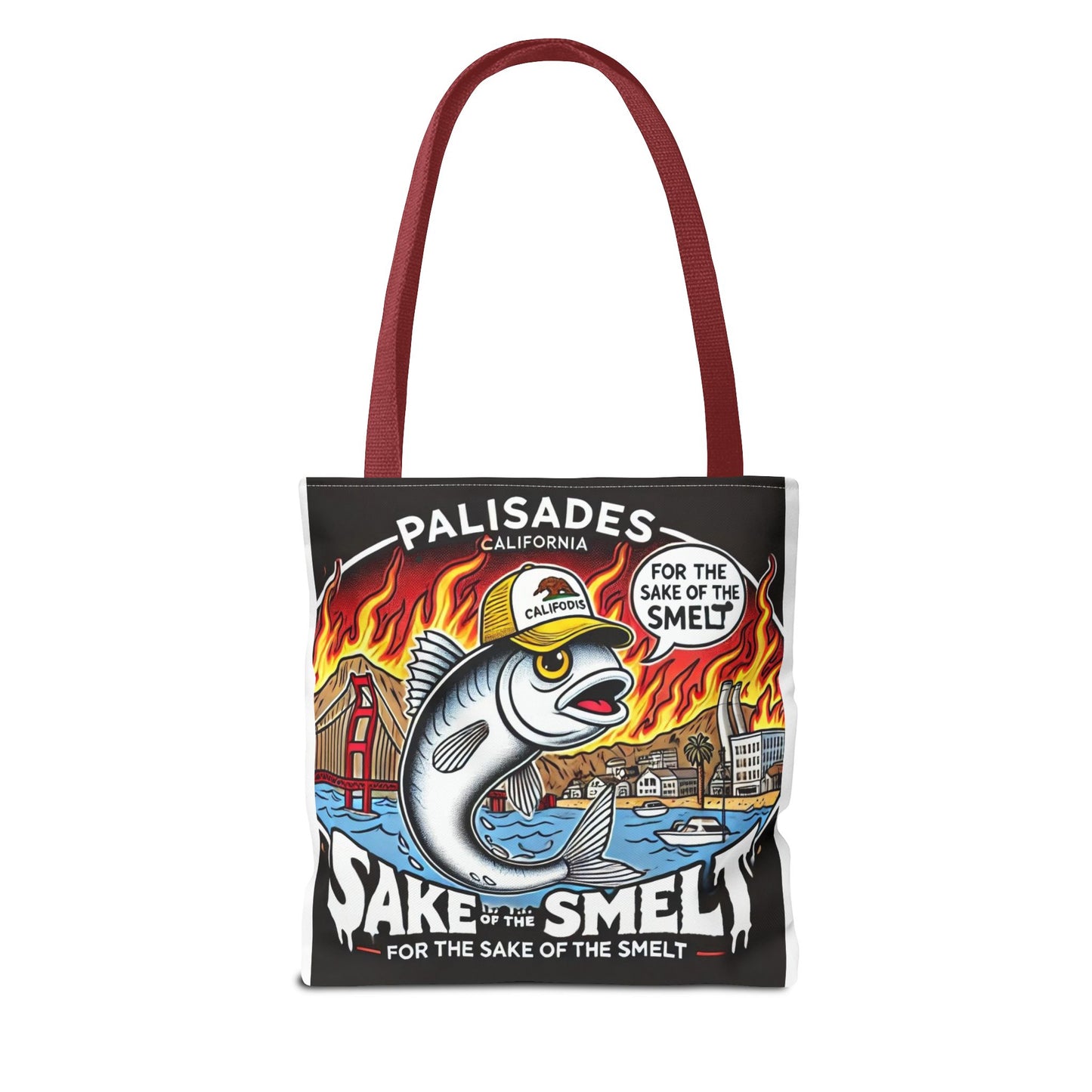 Wake of the Smelt Tote Bag - Funky Palisades California Design