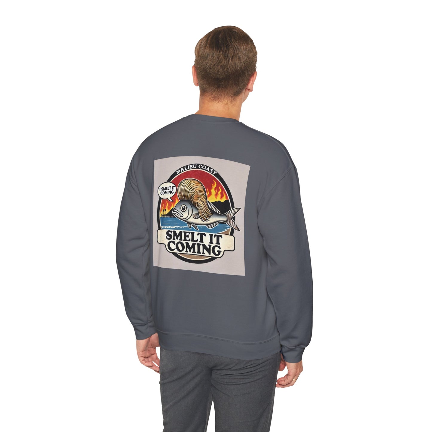 Fish With Hair Malibu | Unisex Heavy Blend™ Crewneck Sweatshirt