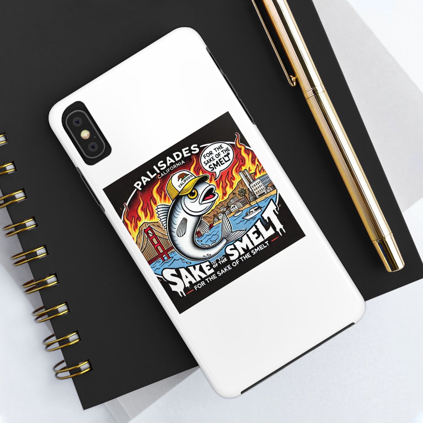 Palisades With Fish With Hair | Tough Phone Case