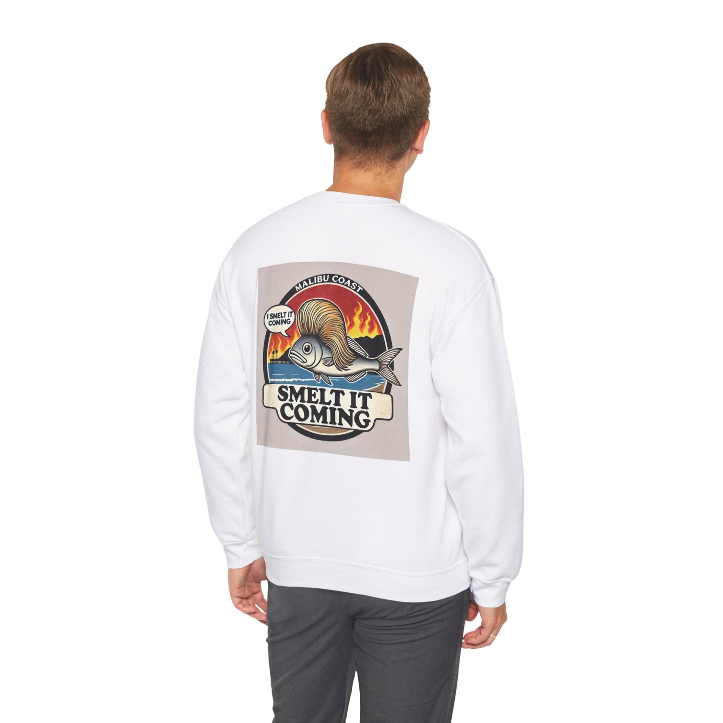 Fish With Hair Malibu | Unisex Heavy Blend™ Crewneck Sweatshirt