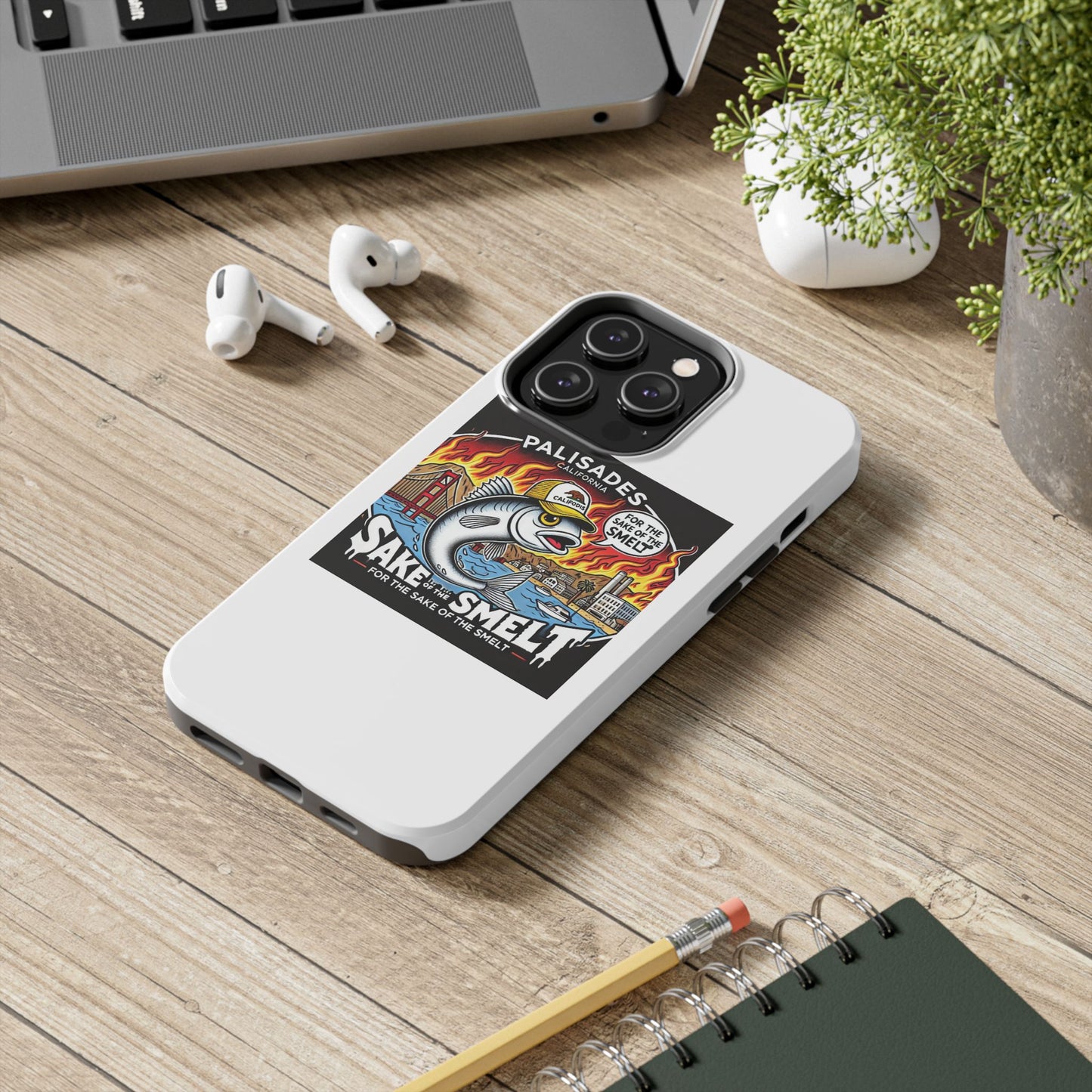 Palisades With Fish With Hair | Tough Phone Case