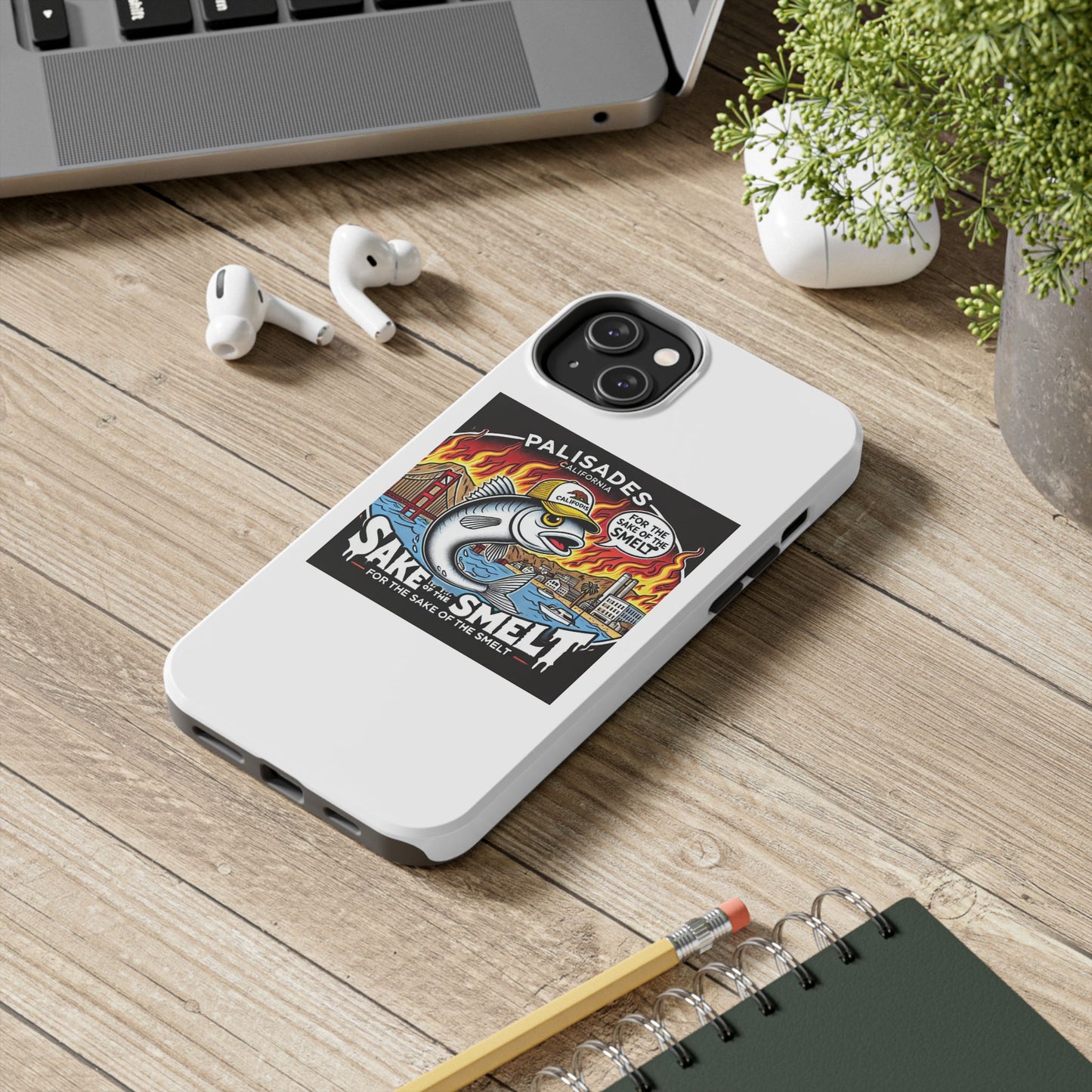 Palisades With Fish With Hair | Tough Phone Case