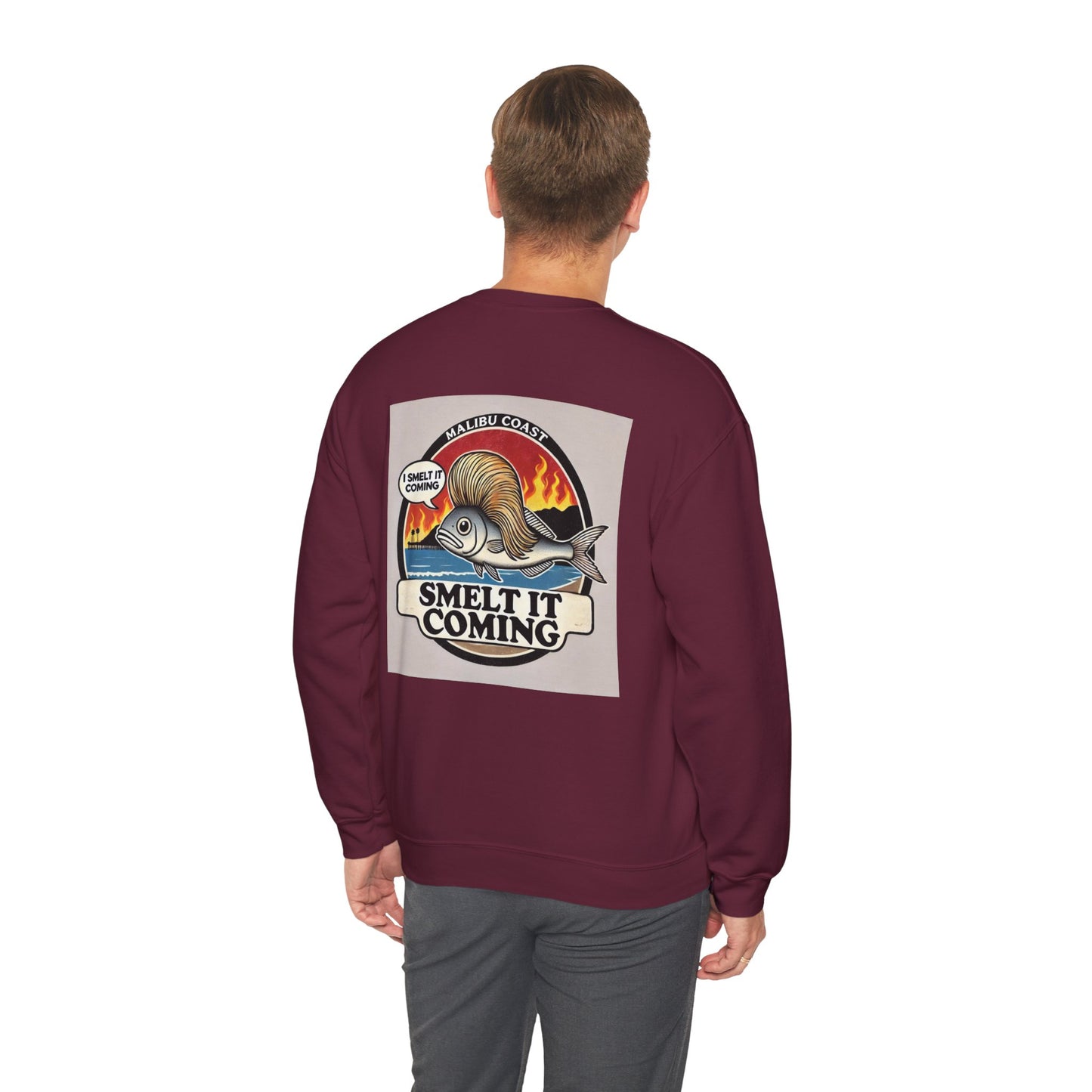 Fish With Hair Malibu | Unisex Heavy Blend™ Crewneck Sweatshirt