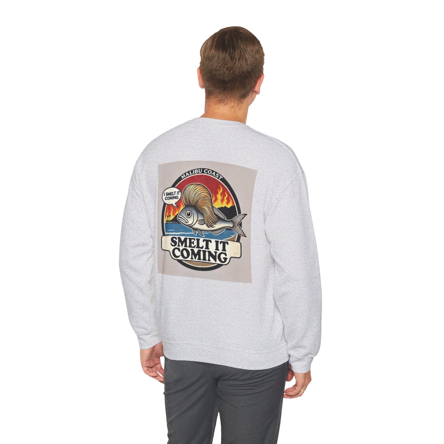 Fish With Hair Malibu | Unisex Heavy Blend™ Crewneck Sweatshirt