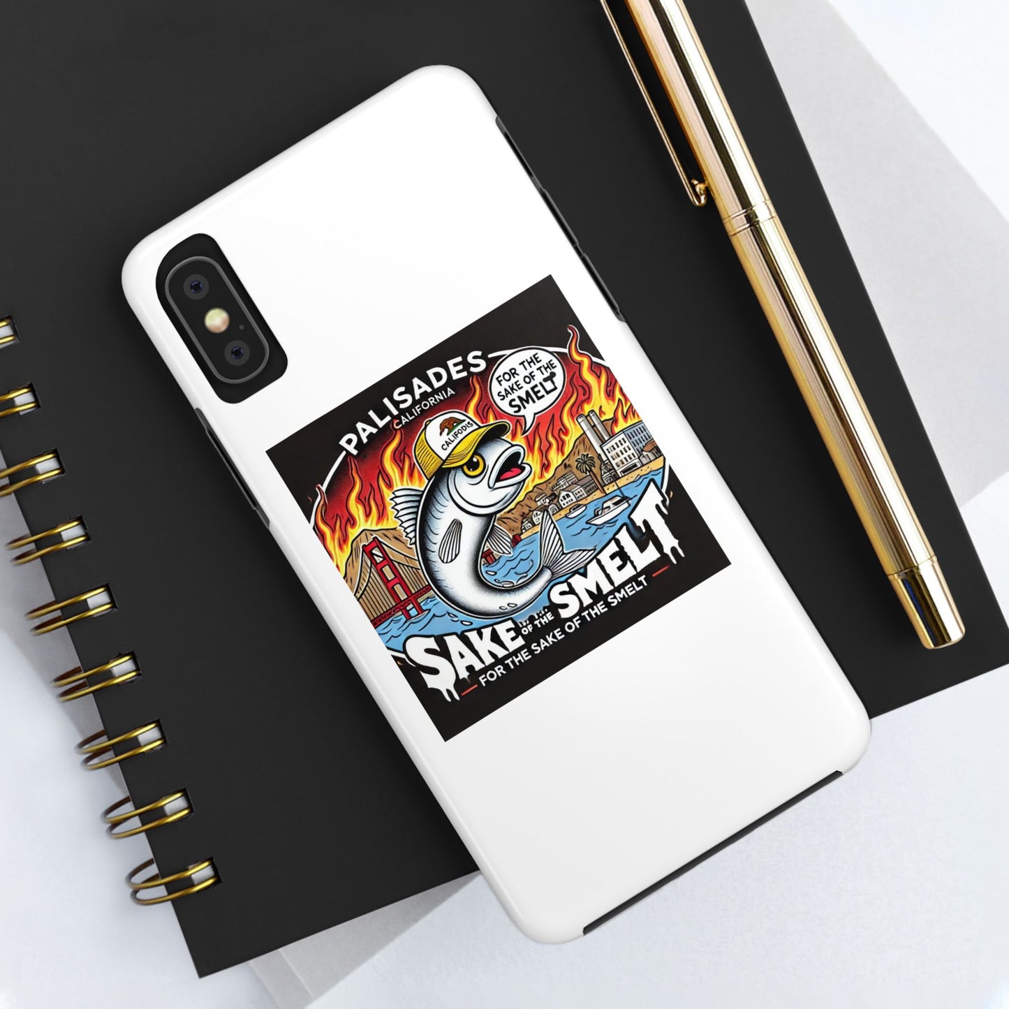 Palisades With Fish With Hair | Tough Phone Case