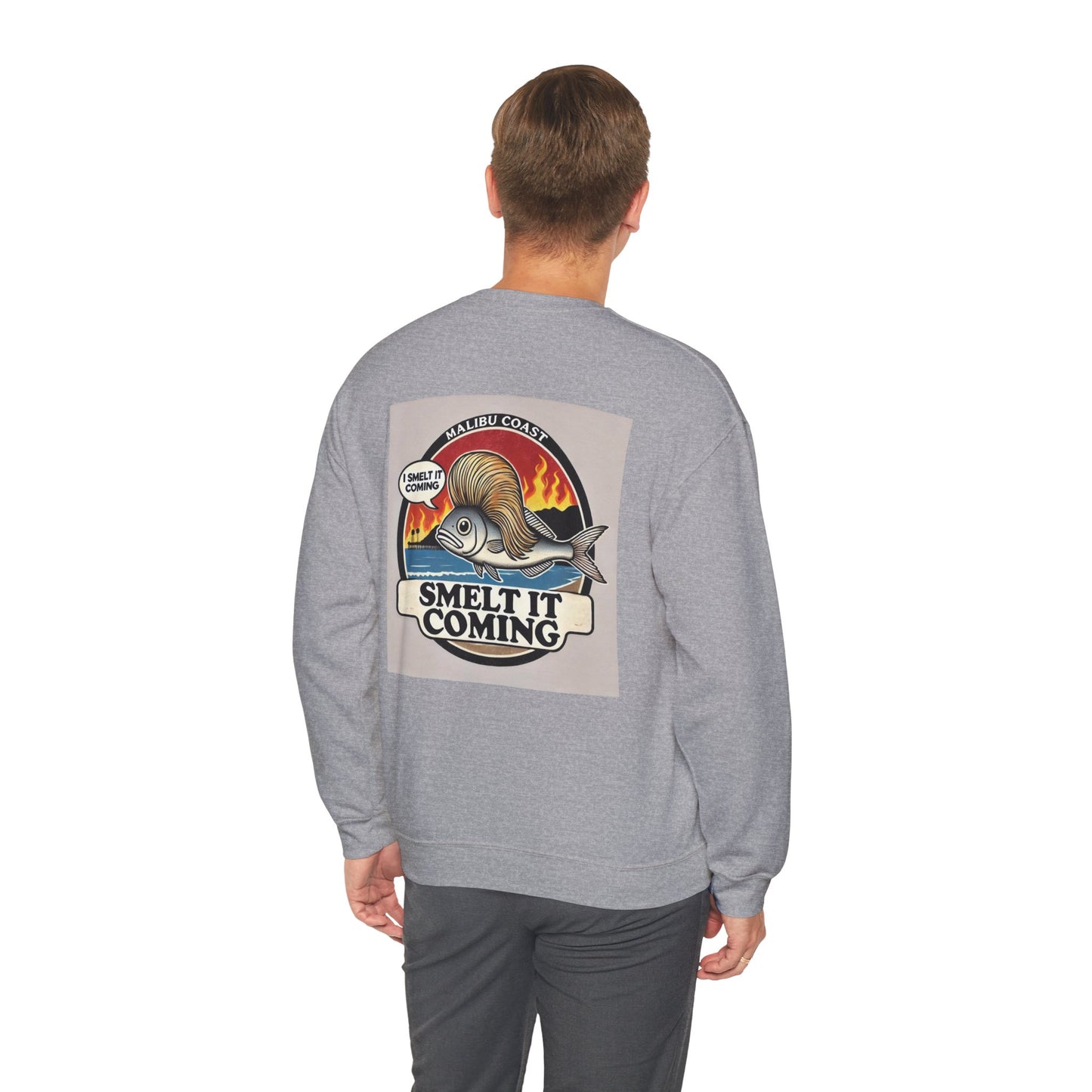 Fish With Hair Malibu | Unisex Heavy Blend™ Crewneck Sweatshirt